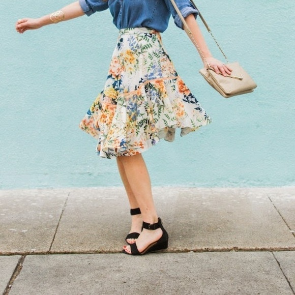 Anthropologie Dresses & Skirts - Anthropologie x Ranna Gill Floral Skirt